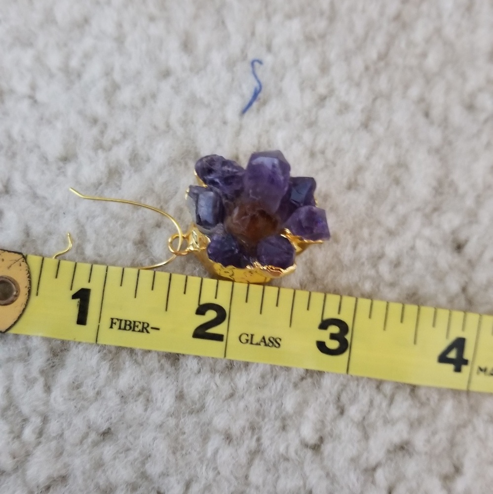druzy agata earring - Picture 4 of 4